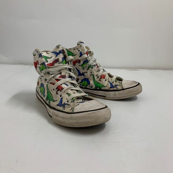 Converse Chuck Taylor Kids All Star Hi T-Rex Stegosaurus Dino Sneaker Size 3 - Picture 2 of 15